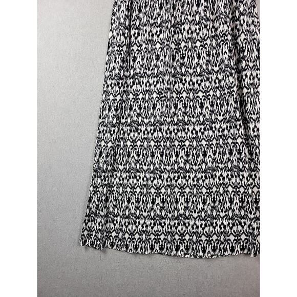 THML Anthro Black White Sleeveless Maxi Rayon Dress Cut Out Back Women's Small - Picture 5 of 12